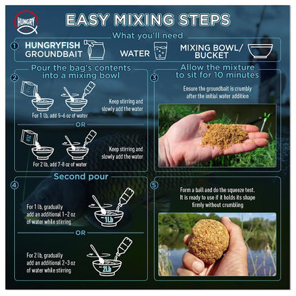 HungryFish GroundBait Mix - ( Chocolate ) 15.5oz