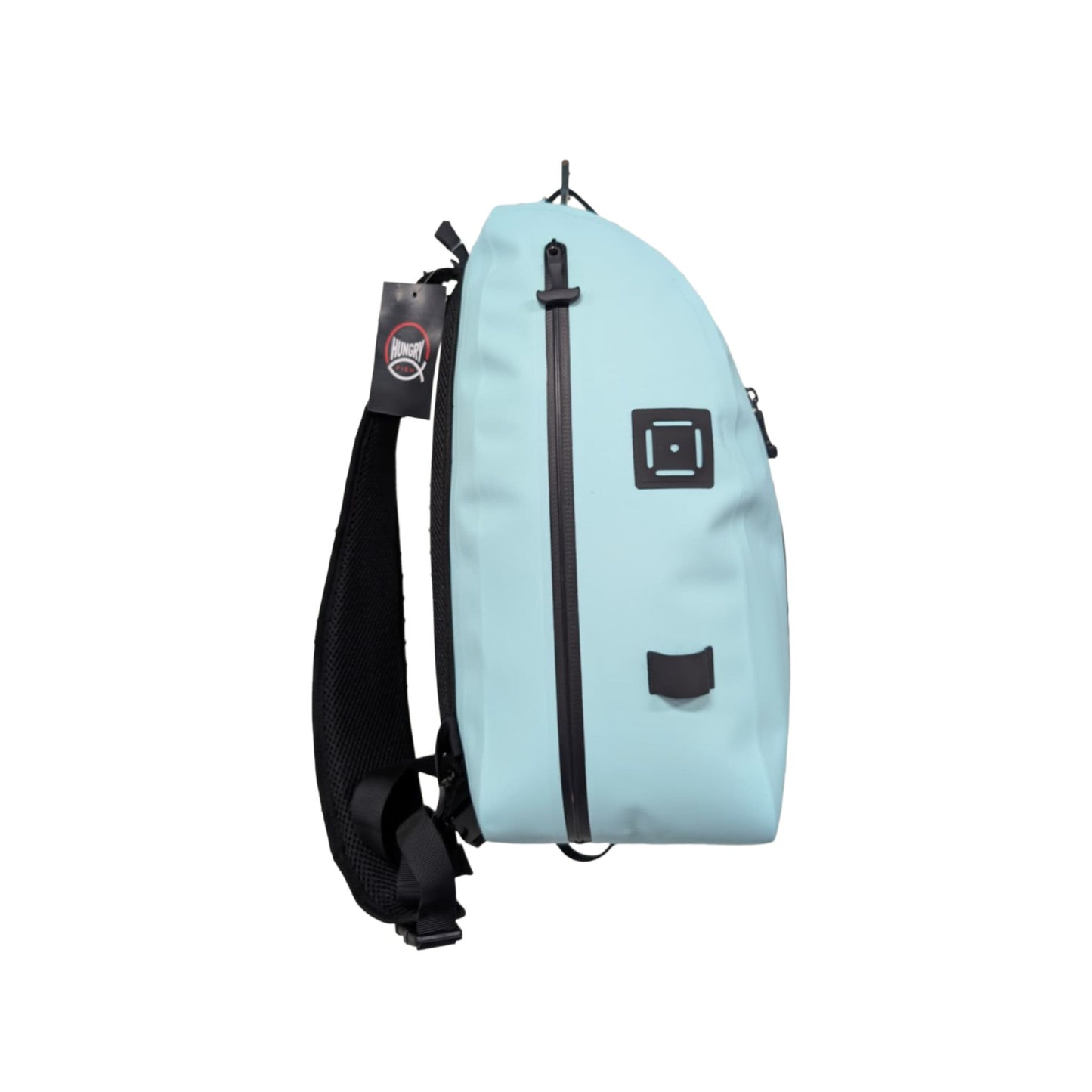 HungryFish Traveler Pro 13L Waterproof Fishing Sling Bag with Rod Holder & Net Holder, Lightweight Multi Purpose Outdoor Pack