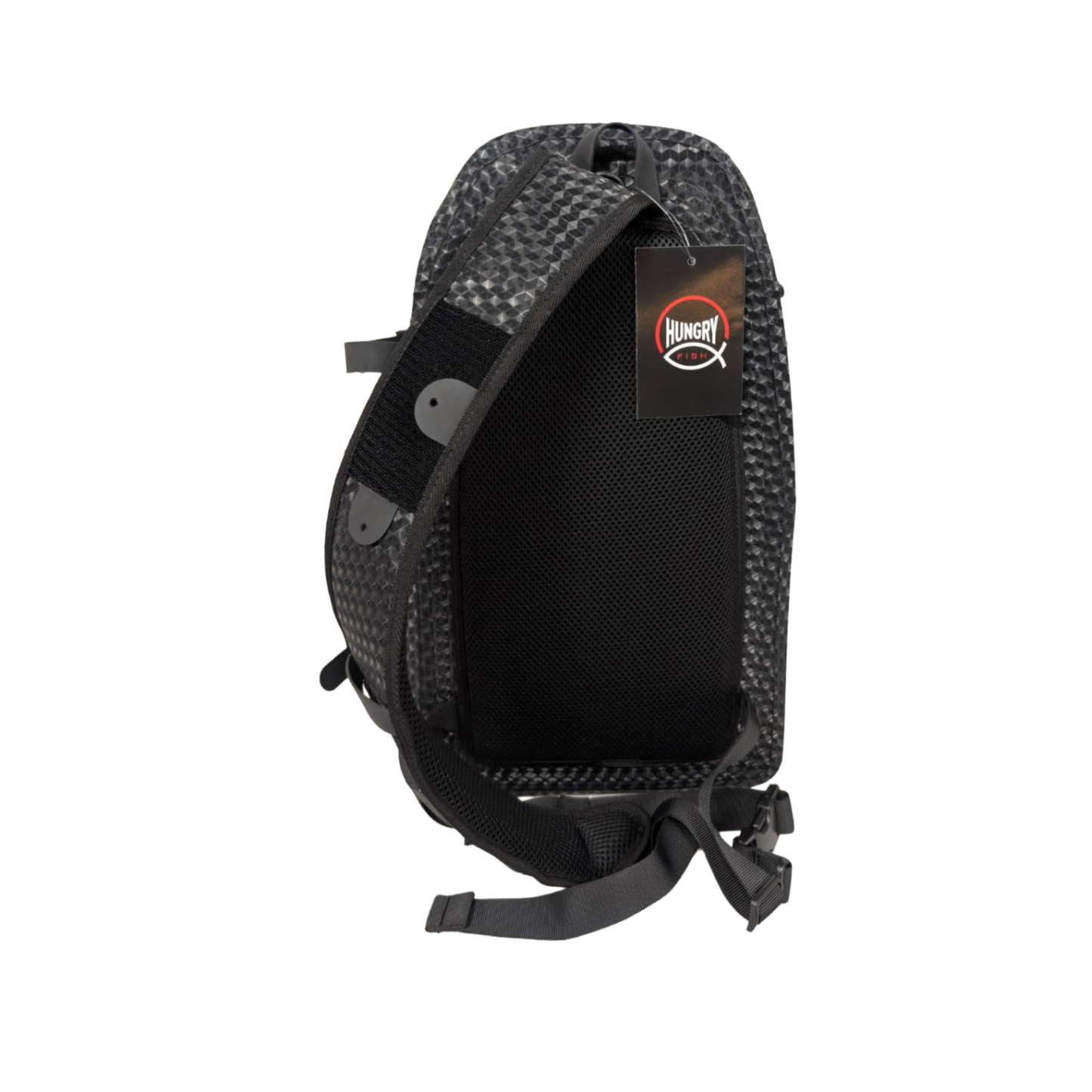 HungryFish Traveler Pro 13L Waterproof Fishing Sling Bag with Rod Holder & Net Holder, Lightweight Multi Purpose Outdoor Pack (Copy) (Copy)