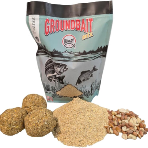 HungryFish GroundBait Mix -  ( Peanut ) 2 lb