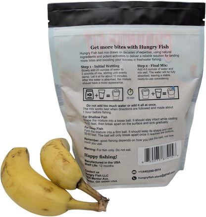 HungryFish GroundBait Mix -  (Banana ) 2 lb