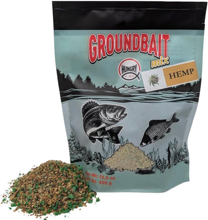HungryFish GroundBait Mix - (Hemp) 15.5oz