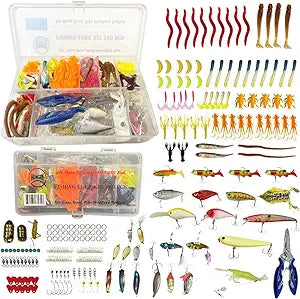 Hungryfish  Complete Fishing Lures Kit with Tackle Box - 320 Packs