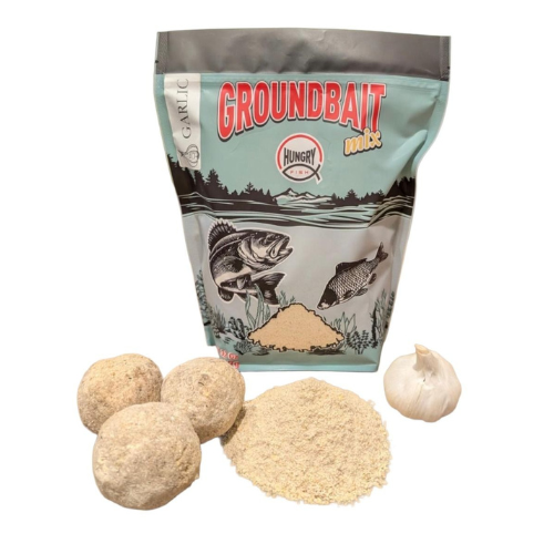 HungryFish GroundBait Mix -  ( Garlic ) 2 lb