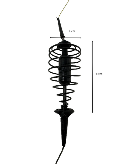 2 Pack Fishing Spring Feeder Baits Cage with 2 Hooks, Cage Hook Rigs Set with Sinker