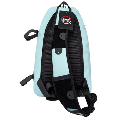 HungryFish Traveler Pro 13L Waterproof Fishing Sling Bag with Rod Holder & Net Holder, Lightweight Multi Purpose Outdoor Pack