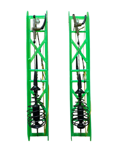 2 Pack Fishing Spring Feeder Baits Cage with 2 Hooks, Cage Hook Rigs Set with Sinker
