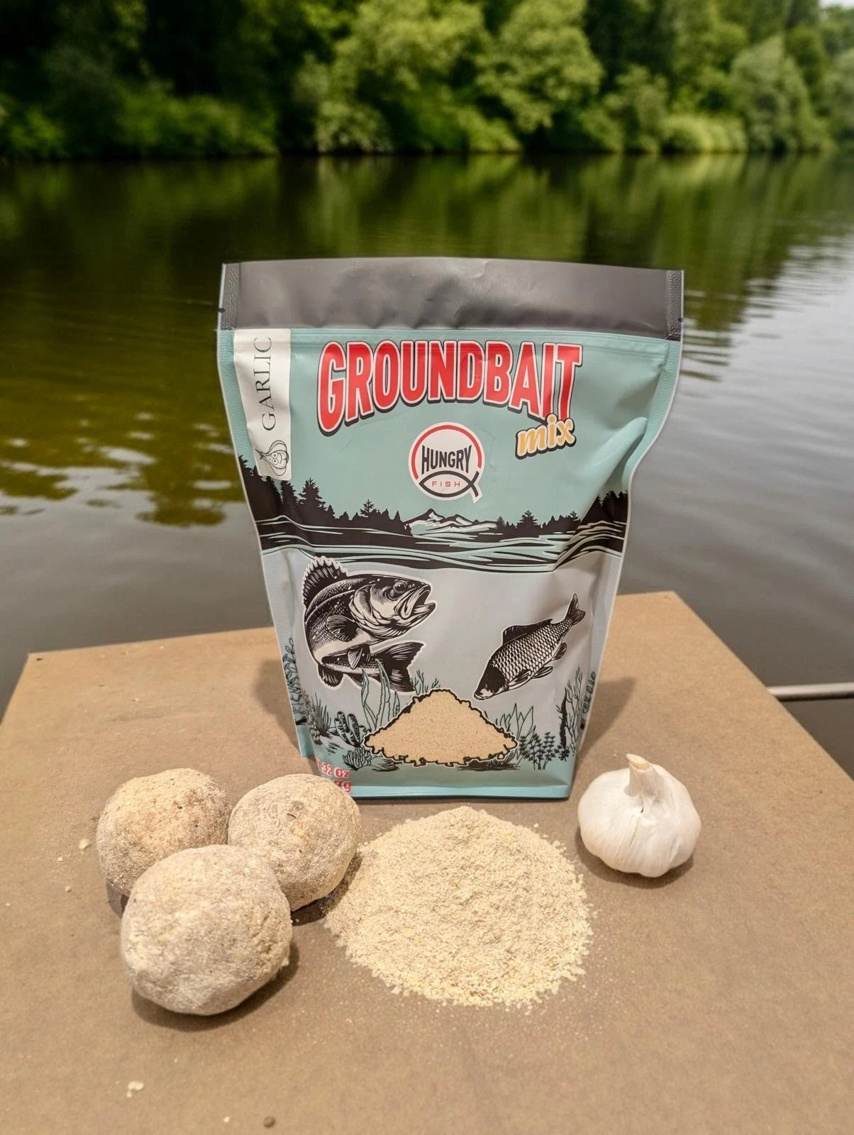 HungryFish GroundBait Mix -  ( Garlic )
