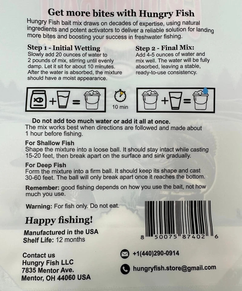 HungryFish GroundBait Mix -  ( Garlic )