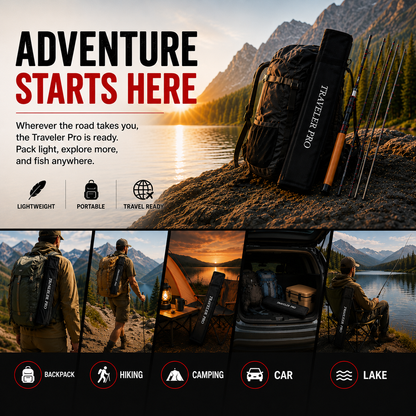 HungryFish Traveler Pro Carbon Spinning Fishing Rod